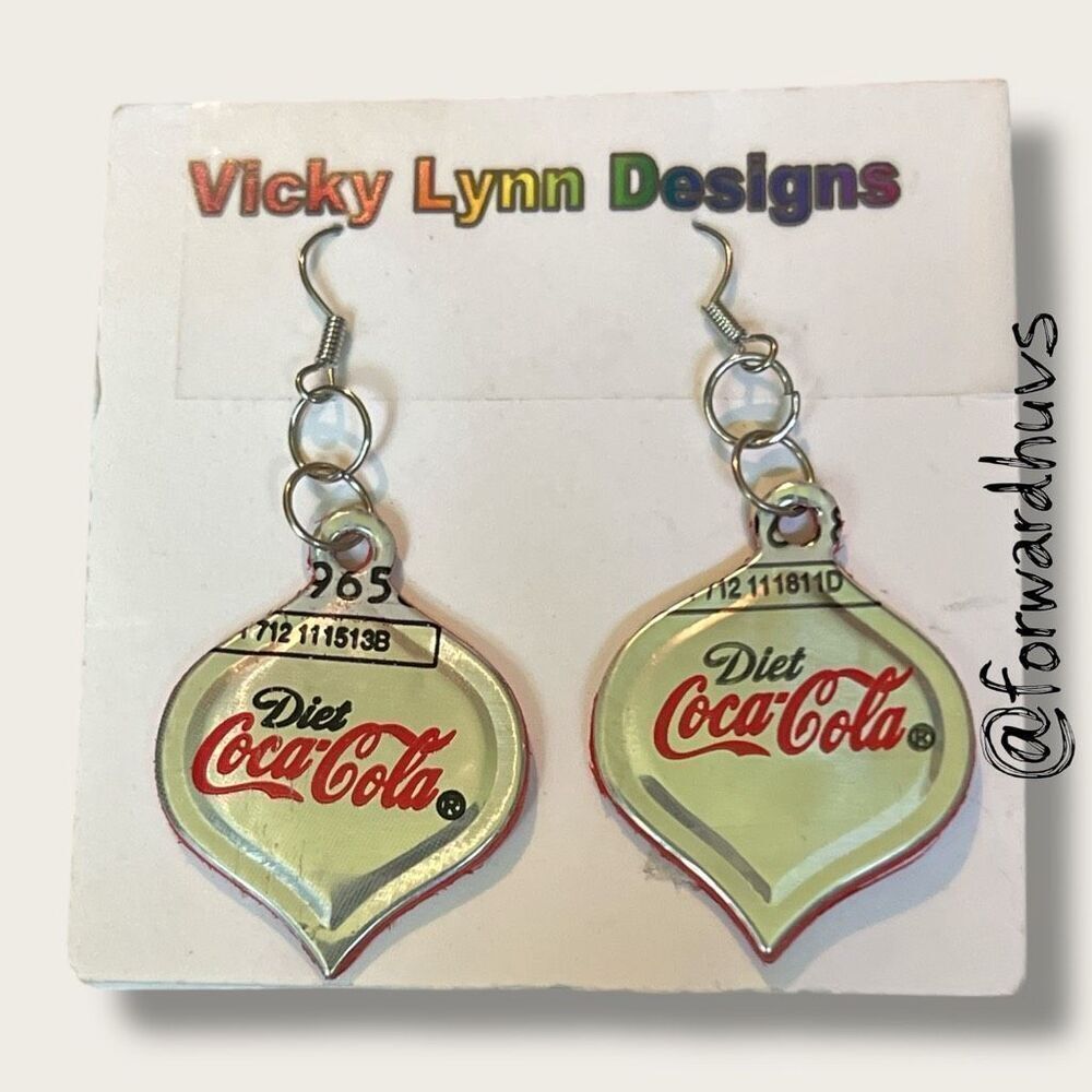 Bundle Sale 3 for $15 | Vicky Lynn Design Upcycled Diet Coke Dangle Earrings – 2